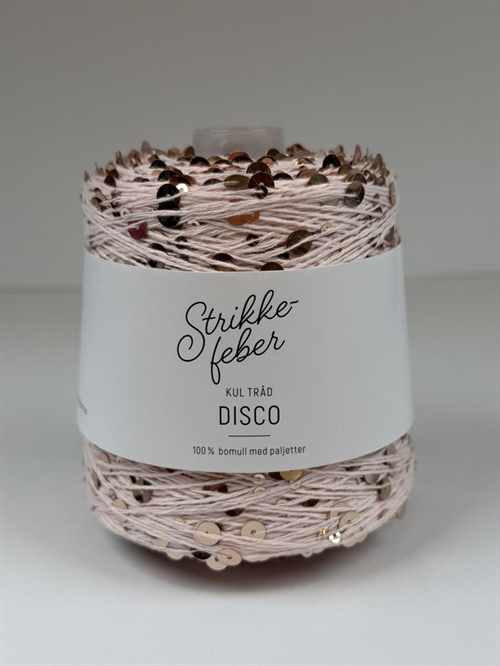 Disco - 200 g Fv. 26 Lys rosa med rosegold pailletter